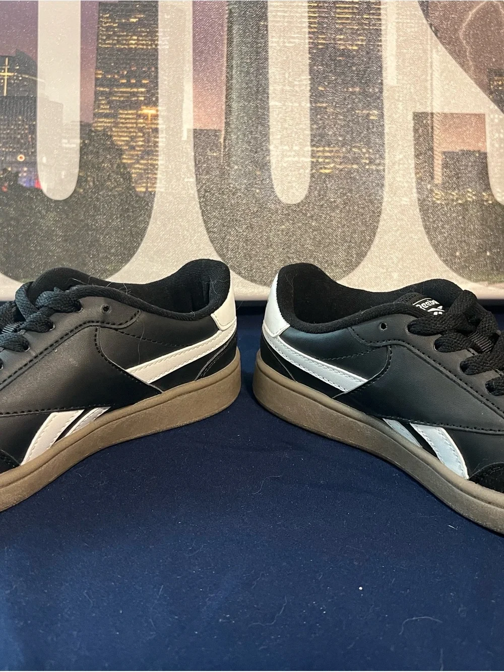 Reebok Kids Black and White Low-Top Sneakers
